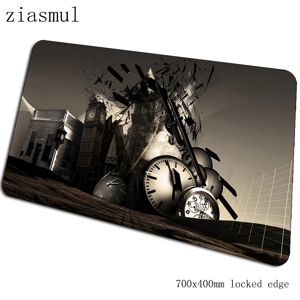 Часы padmouse 700x400x3 мм игровой коврик для мыши с узором коврик для мыши геймер компьютерный стол Лидер продаж коврик notbook mousemat pc - Цвет: size 700x400x3mm