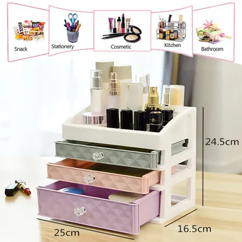 

1/2/3 Layer Cosmetics Storage Box Makeup Drawer Organizer Jewelry Nail Casket Polish Makeup Container Desktop Sundry Storage Box