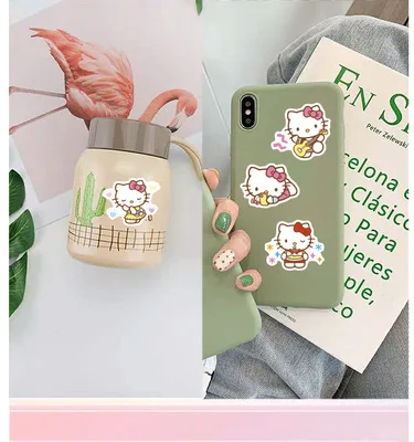 40 шт. милые наклейки аниме наклейки Sanrio Hellokitty наклейки для ноутбука холодильник книга багаж дневник наклейки для детей