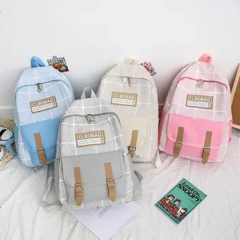

3 Piece Set High School Bags for Teenage Girls 2020 Canvas Travel Backpack Women Bookbags Teen Student Schoolbag Bolsas