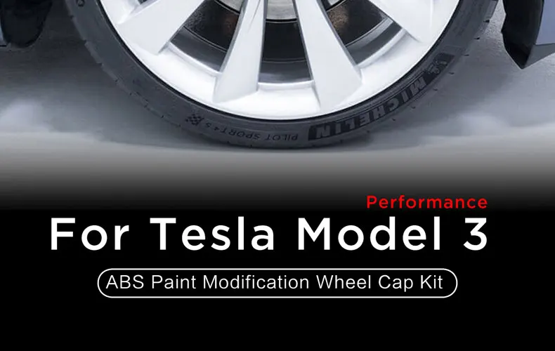 LUCKEASY Крышка Ступицы Комплект модификации для Tesla модель 3 машинный гараж из 20 дюймов колеса P версия ABS Краски модификации колеса Кепки комплект 4 шт./компл