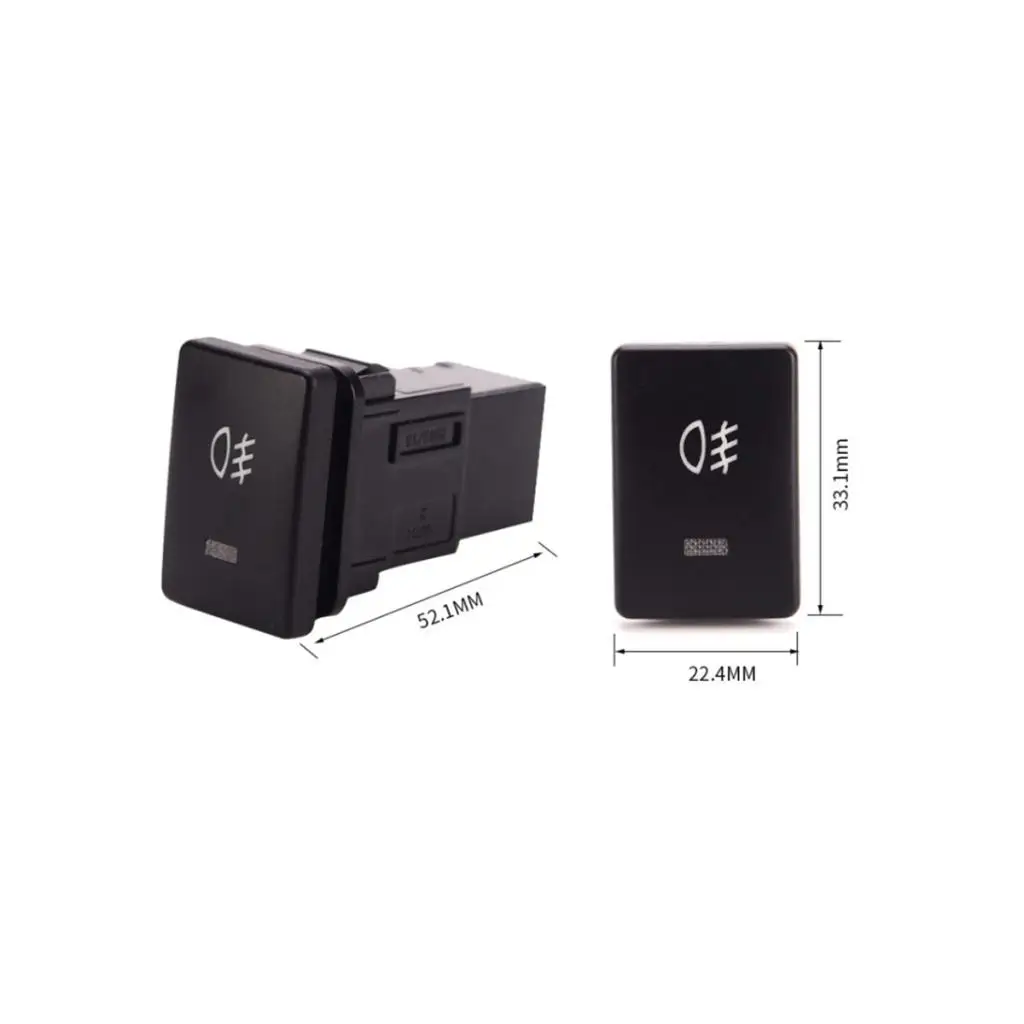 Single Pole 12V Push Switch with White Indicator Light for Toyota Sequoia 2008-ON Fog Lights