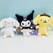 Porte clés en peluche Hello Kt, jouets en peluche, Kawaii, Kawaii, Kuromi, cannelle, ma mélodie, joli sac en peluche Sanrio, ornement