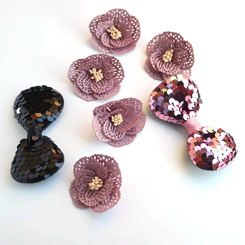 Mode korea bowtie blume Patches für kleidung DIY nähen auf pailletten parches bowknot appliques bordados para