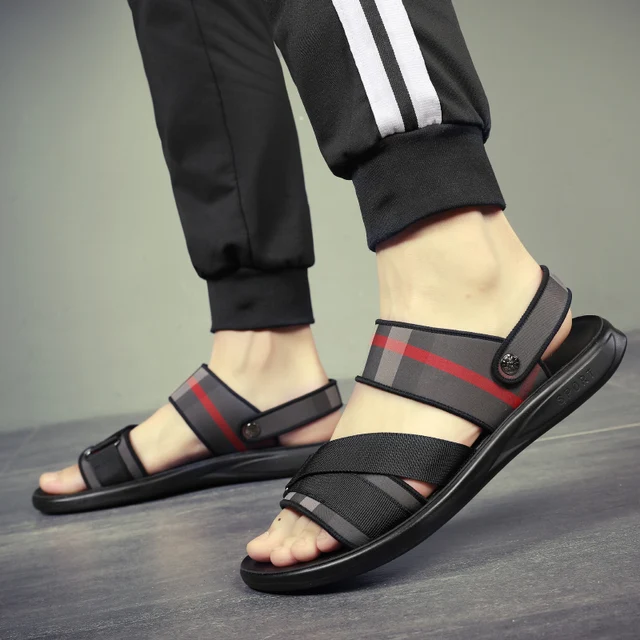 leisure non-slip beach luxury brand sandal Men's Apparel Men's Shoes Sandals color: A1|A2|Black