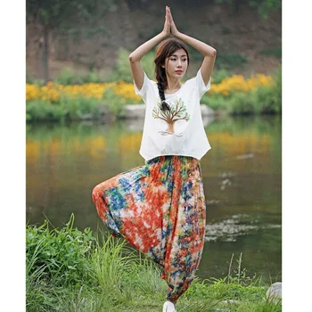 

Nepal Harem pantsCotton Printing Pants Casual Home Pants Kurta For Women Yoga clothing traditional Indian clothing