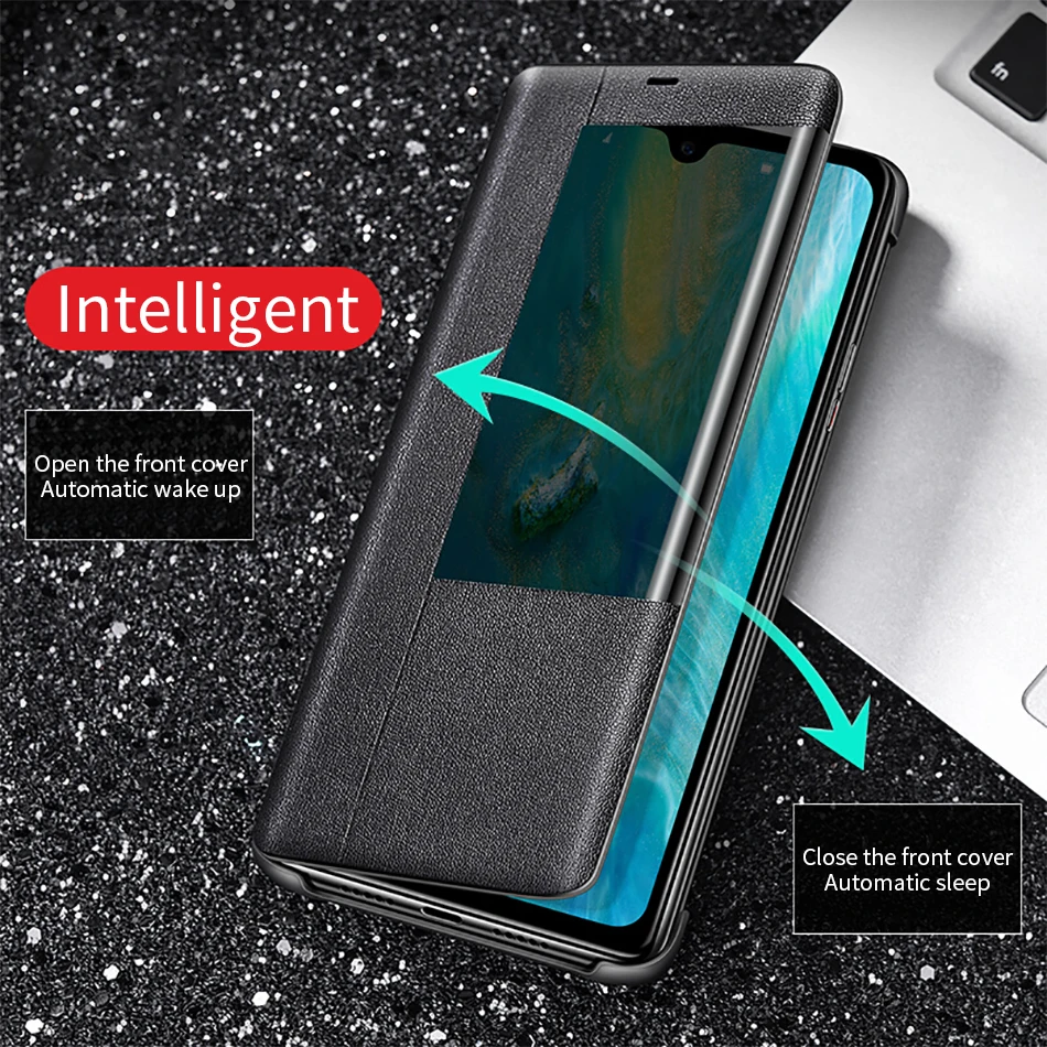 详情5HUAWEI mate20 Pro Case Original 100% Official Smart View Protection Cover HUAWEI MATE 20 Case Window Flip Leather Mate 20 Cover