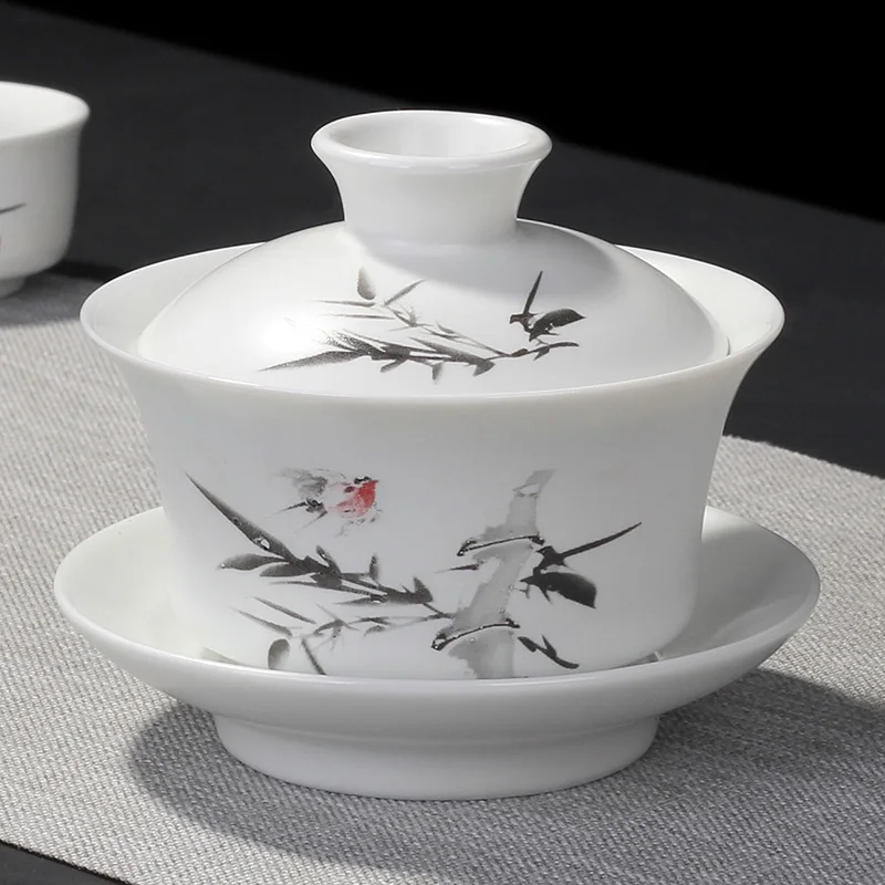 Высококачественный чайный сервиз элегантная китайская чайная чашка Gaiwan