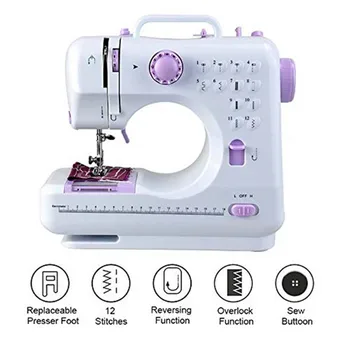 

Free Shipping Fanghua 505A Electric Sewing Machine Electric Mini Portable Two-Wire Two-Speed DC Electric Pedal Sewing Machine