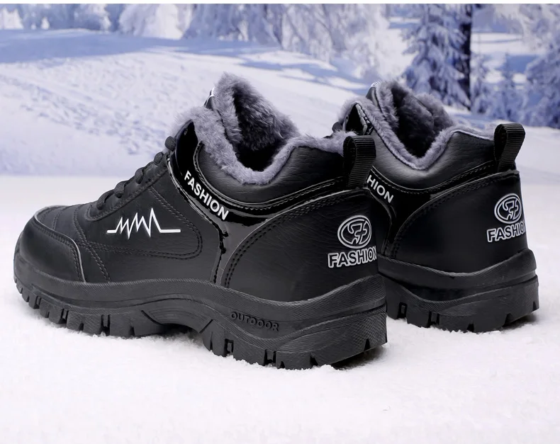 ERNESTNM/женские зимние ботинки черные ботильоны теплая зимняя обувь на меху с плюшевой подкладкой удобные женские ботинки на платформе размера плюс, botas mujer invierno