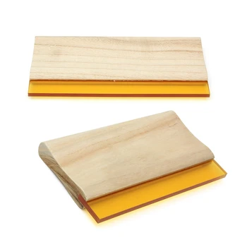 

2Pcs Silk Screen Printing Press Squeegee Single 70 Durometer Ink Scraper Tool - 10 Inch & 8 Inch