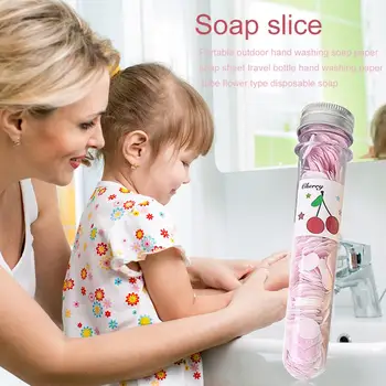 

Body Hand Washing Soap Slice Test Tube Portable Travel Scented Bath Foam Paper with Wide Scope of Application Simplicity