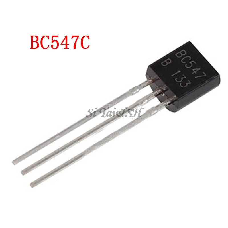 100PCS BC547C TO-92 BC547 547C Bipolar junction transistor (BJT) NPN 45V 100mA HFE/800 New original | Электронные компоненты и
