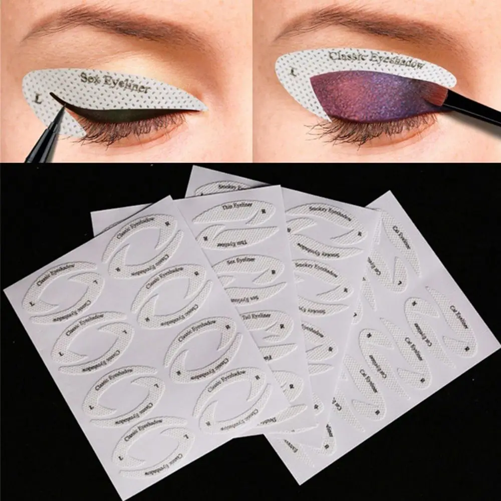 

4 Sheets Eyeliner Eye shadow Template Stickers Sexy Temporary Double Eyelid Tape Eye Cosmetic Makeup Tools