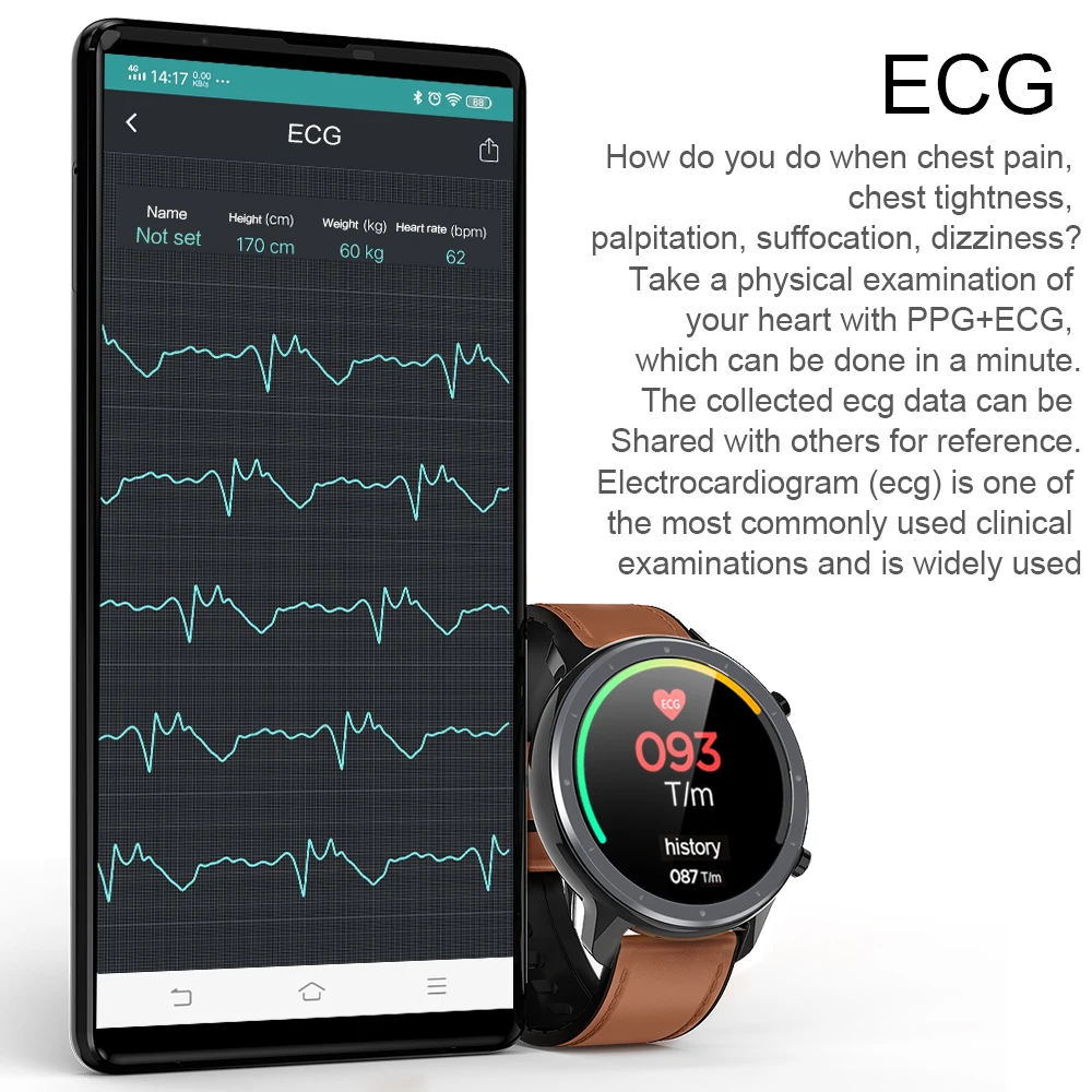 2020 L11 Смарт часы Для мужчин ECG + PPG сердечного ритма крови Давление монитор IP68