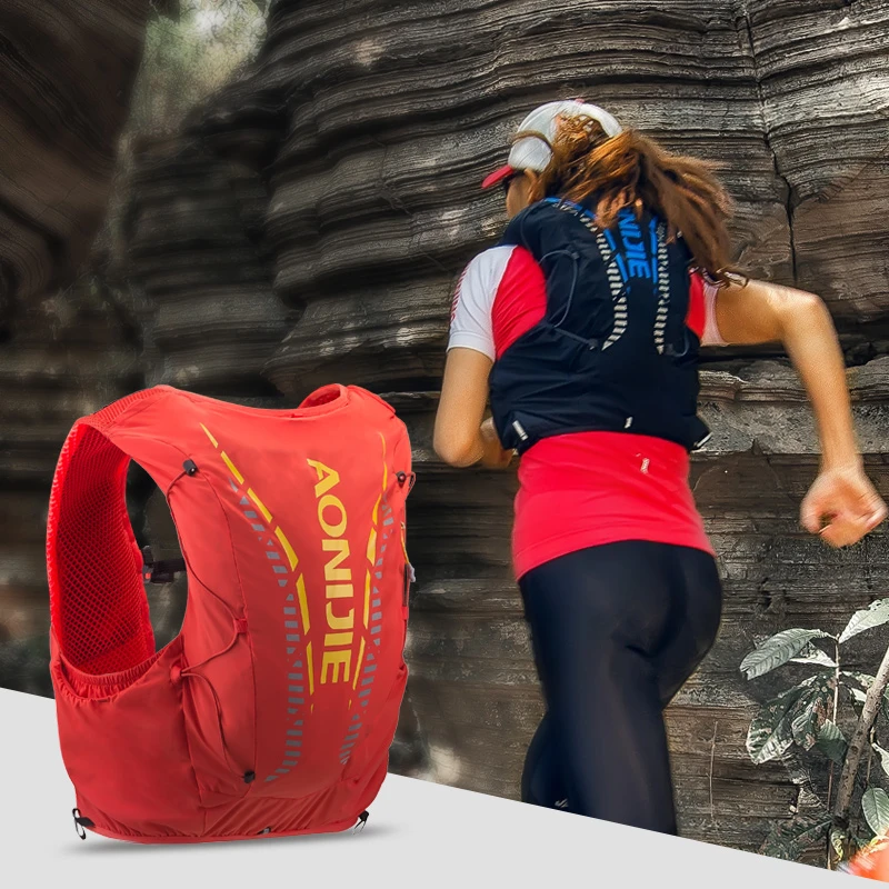 AONIJIE 12L гидратационный рюкзак для мужчин и женщин, расширенный жилет для бега, сумка для спорта на открытом воздухе, пеших прогулок, марафона, велоспорта