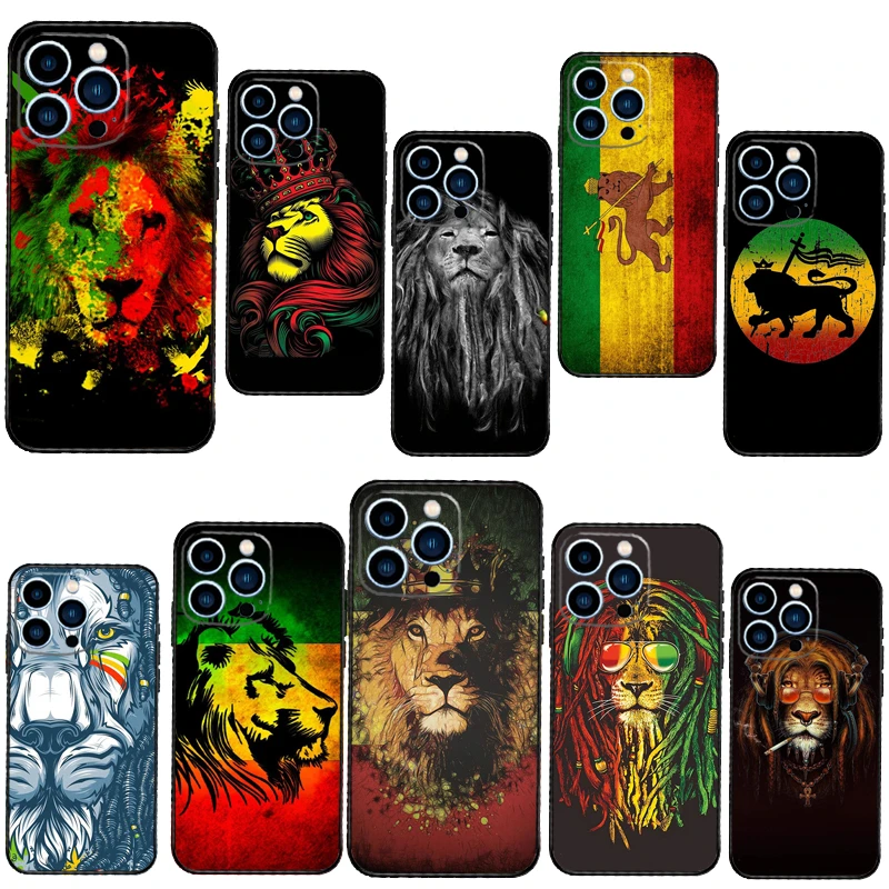 13 pro case Rasta Lion Reggae Bob Marleys Case For Apple iPhone 13 Pro Max 12 Mini 11 XS MAX XR 6S 7 8 Plus SE Silicone Phone Cover 13 pro case