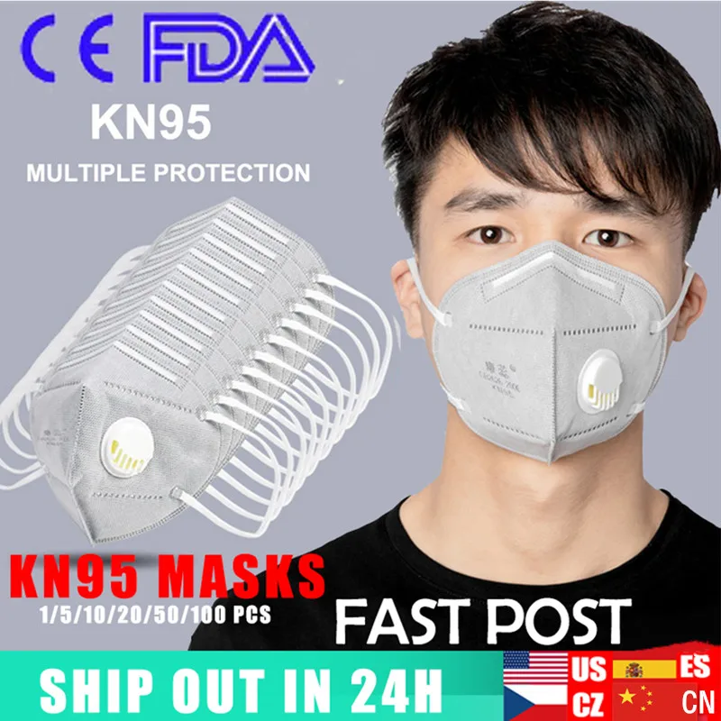 

KN95 Masks Anti Pollution Dust Respirator Washable Reusable Masks Unisex Mouth Muffle Same As KF94 FFP3 FFP2 N95 Face Mask