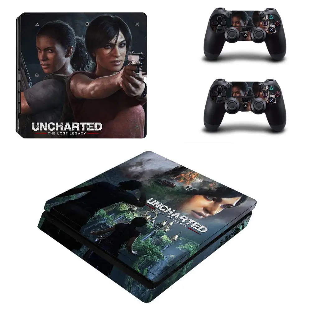 PS4 Slim sticker s Uncharted: The Lost Legacy PS 4 Play station 4 Slim Skin sticker для консоли и контроллера playstation 4 Slim