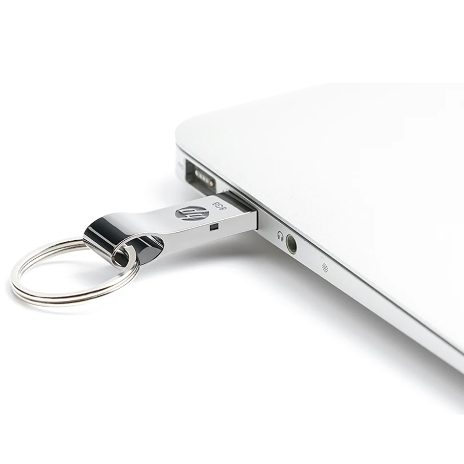 Hp V285W металлический брелок для ключей USB флэш-накопитель 32 Гб 64 Гб водонепроницаемый пылезащитный Флешка портативный для планшета ноутбука автомобиля tv Box