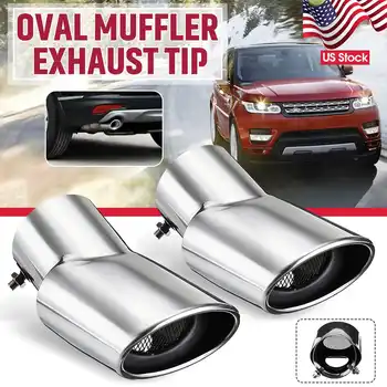

Pair Chrome Stainless Steel Automobiles Car Exhaust Muffler Tip pipe For Land Rover 2002 2003 2004 2005 2006 2007 2008 2009 2010
