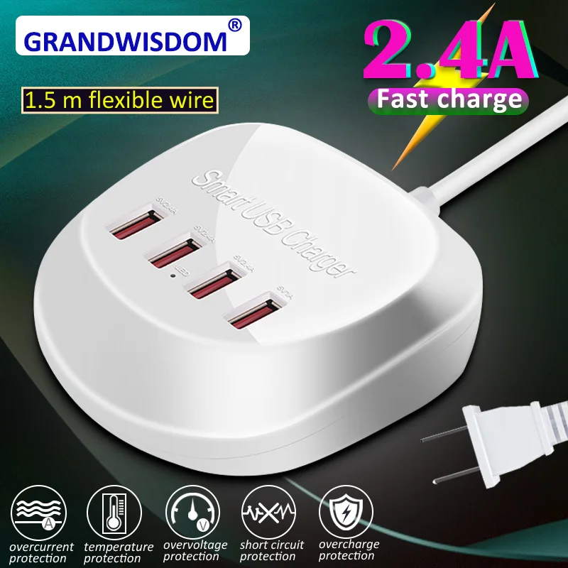 Универсальное зарядное устройство ce rohs 5 В/2 а для samsung Huawei автомобильное usb 4 0