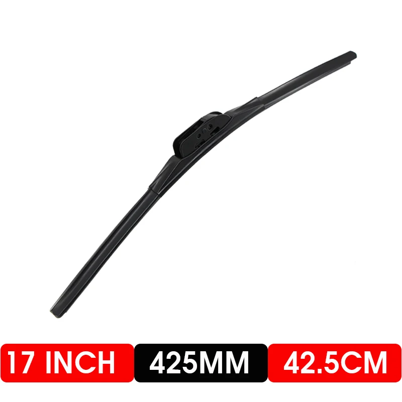 17 Inch 425mm Зимняя щетка стеклоочистителя для автомобиля, u-образный крючок, натуральный каучук, стеклоочиститель 1" 16" 1" 18" 1" 20" 2" 22" 2" 26" 2", автомобильные аксессуары - Цвет: 17 Inch 425mm