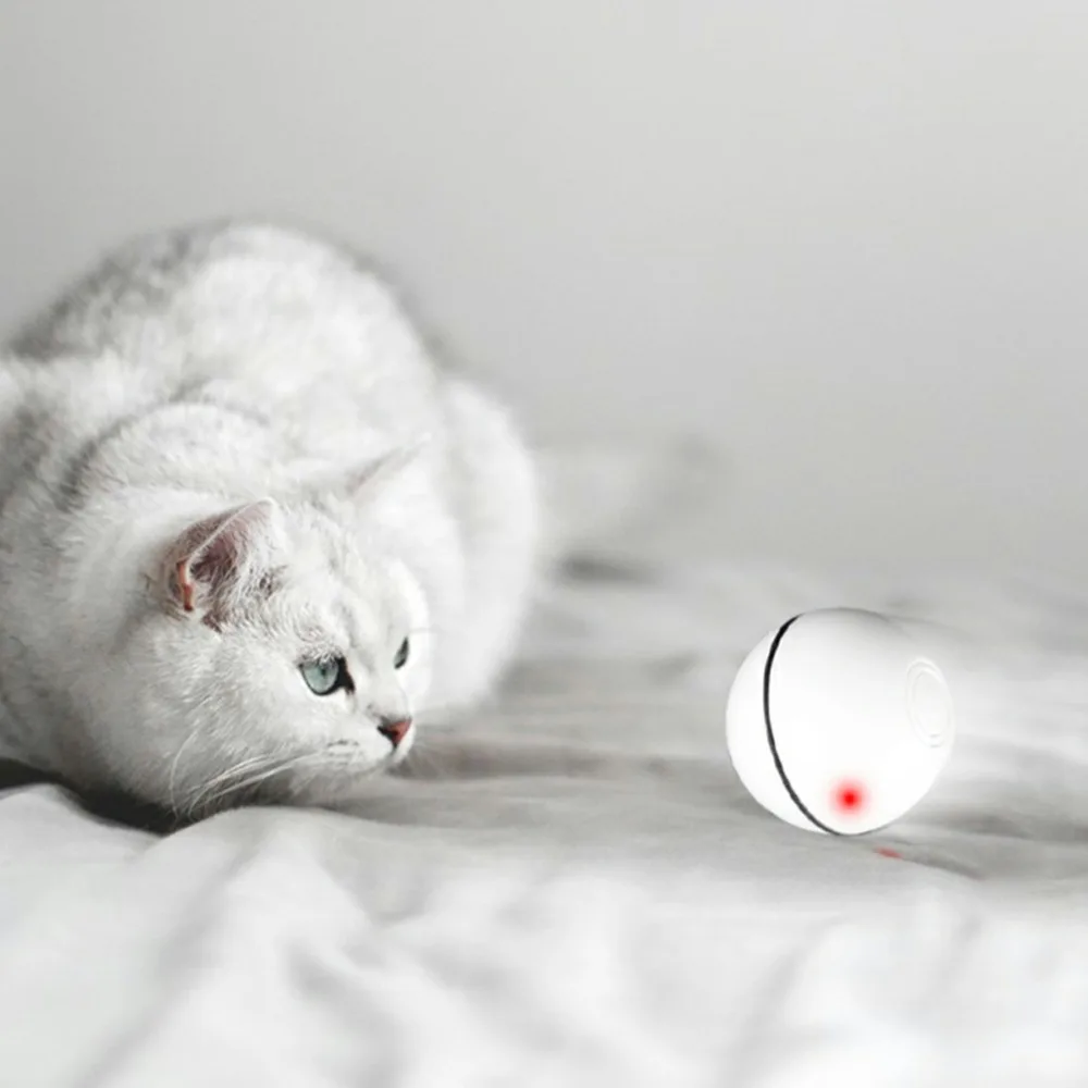 Игрушка для питомцев, кошек, светодиодный светильник, свободный шар, зарядка через usb, умная забавная игрушка для кошек, автоматический катающийся мяч, обучающая игрушка для кошек
