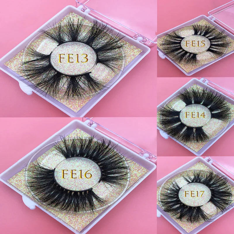 MIKIWI 30Pairs/lot 25mm 3D MINK lashes Soft Dramatic Long Makeup Lash 3D real Mink Eyelash Handmade Natural false Eyelashes