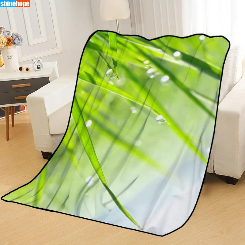 Custom Grass Blankets for beds throw blanket soft blanket summer blanket anime blanket travel