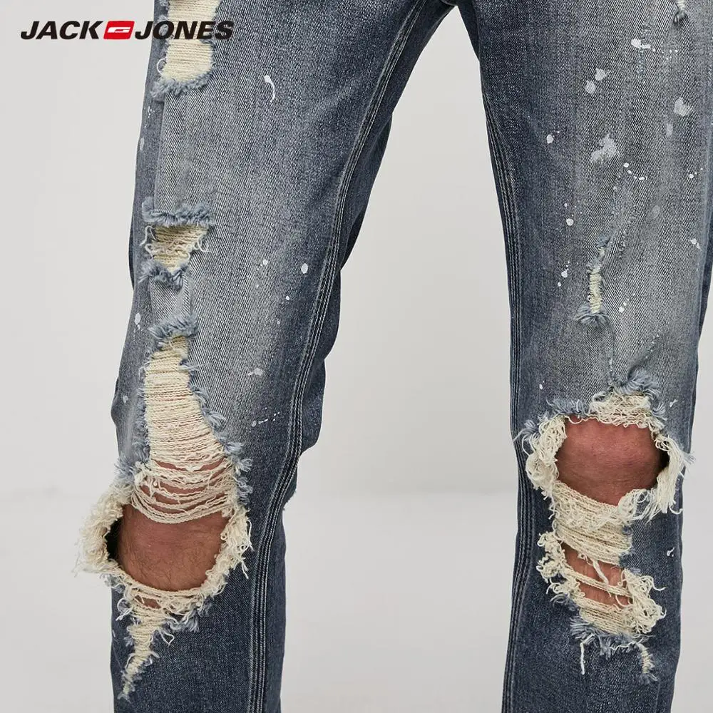 JackJones мужские рваные джинсы с красками стиль | 219132598|Джинсы|
