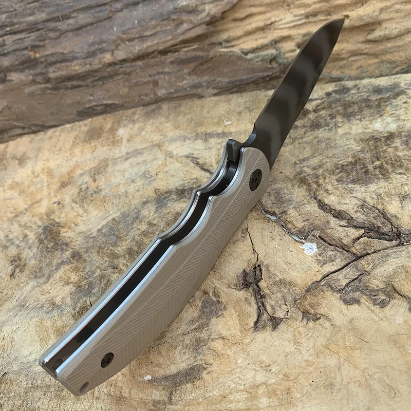 Походный нож ZT 0606CF 9CR14MOV складной Клинок с тигровым узором рукоятка G10
