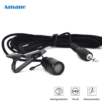 

Portable 3.5mm Jack Lavalier Tie Clip Microphone Mini Omnidirectional Microphone Audio Mic for Computer Laptop Phone 2.5m