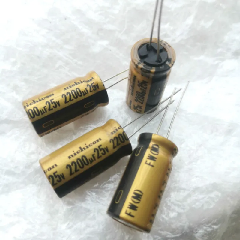 10pcs NEW NICHICON FW 2200UF 25V 12.5X25MM audio 2200UF/25V Electrolytic Capacitor 25V2200uF filter amplifier 25V 2200UF