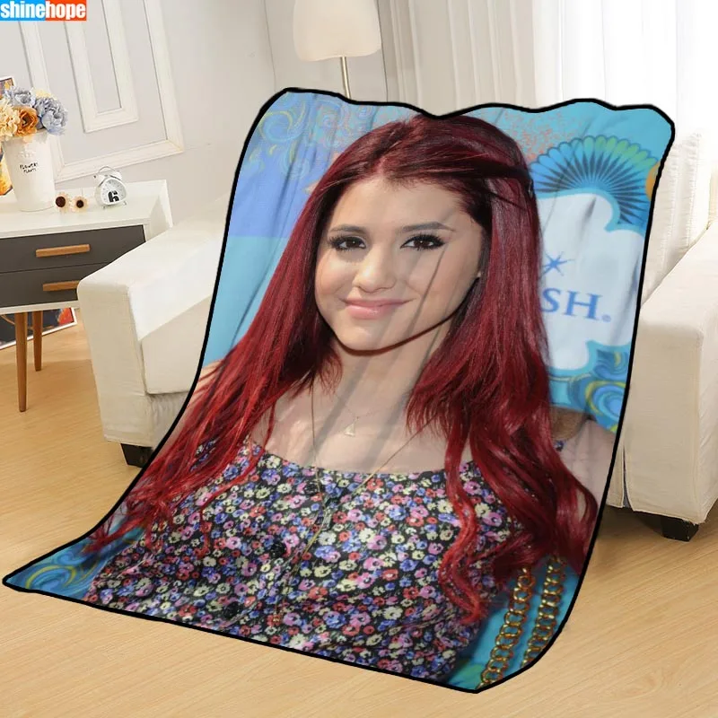 Blanket 3 Custom Ariana Grande Blankets for beds throw blanket soft blanket summer blanket anime blanket travel blanket Big Size 145X200cm - Цвет: Blanket 3