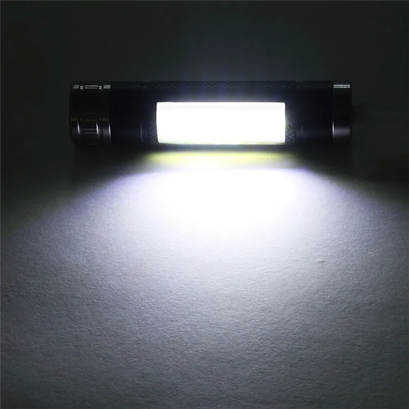 led flashlight Mini Super Bright COB LED Camping Flashlight Light Key Ring Keychain Torch Lamp #4N28 (4)