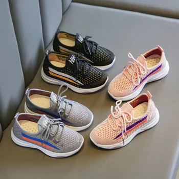 

kids sneakers 2020 summer autumn girls boys sock shoes lace up for 3-12 years old breathable casual sports school shoes 8hc7