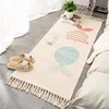 Nordic Fashion Cotton Linen Carpet Woven Long Rugs Bedroom Bedside Door Mat Bohemia Ethnic Tassel Carpet Living Room Big Rugs 2