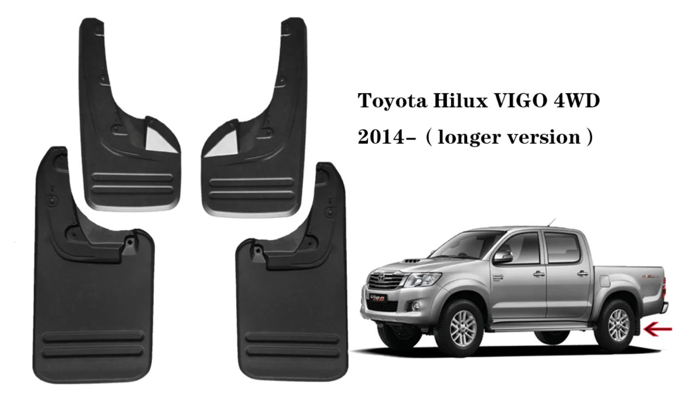 

4pcs Car Mud Flaps Splash Guards For Toyota Hilux Vigo 4WD 2012 2013 2014 2015 Mudguards Mud Flaps Tire Fender Flares