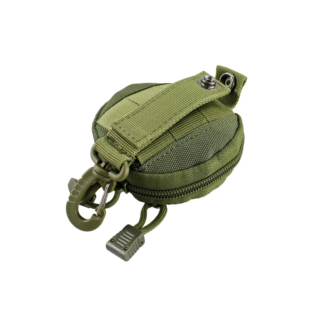 Тактическая Сумка для повседневного использования, округленная мини-сумка для монет, сумка для ключей, Molle, органайзер, подвесная сумка, легко носить с собой, 800D, нейлоновый материал