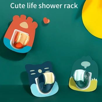 

Shower Head Holder Easy Install Self Adhesive Wall Mounted Non Slip Space Saving Seamless Home Bathroom Waterproof Punch Free