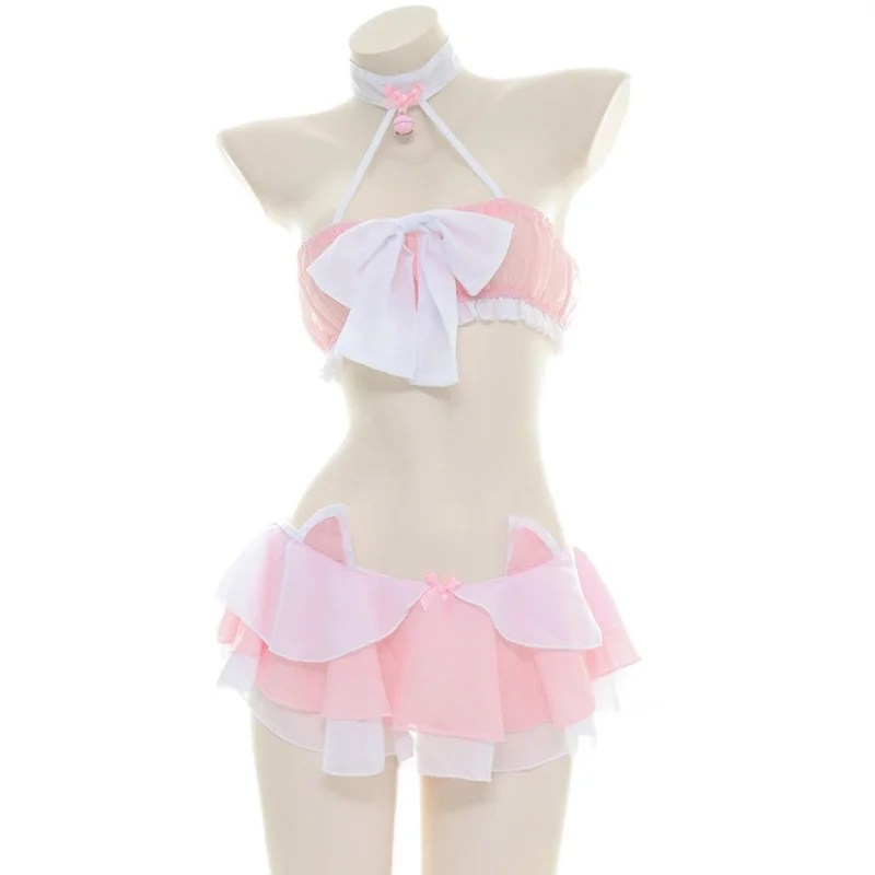 

Kawaii Sexy Lingerie Set Women Sleepwear Naughty Cat Cosplay Erotic Costume Pijamas Japanese Cute Role Playing Underwear Nightie