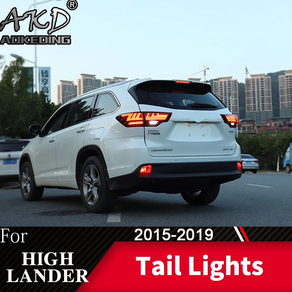 Задний фонарь для автомобиля Toyota Highlander- светодиодный задние фары, противотуманные фары Дневные ходовые огни DRL Тюнинг автомобилей Автомобильные аксессуары