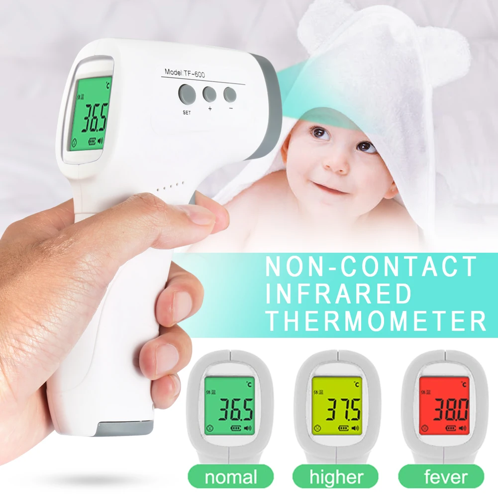 

Digital LCD Temperature Meter Handheld Infrared Thermometer Non-contact Forehead Measurement for Adult Baby LBV