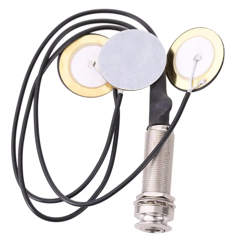 Piezo Contact Microphone 3 Transducer Pickups with end pin jack for Kalimba | Спорт и развлечения