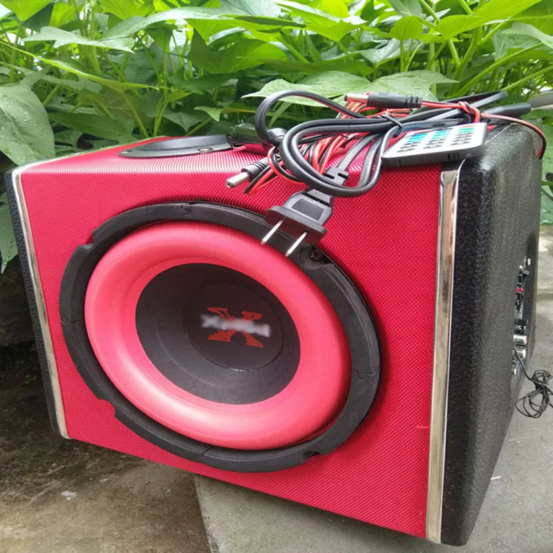 8Inch 880W Car Auto Audio Active Bluetooth Radio Speaker Subwoofer 12V 220V 24V Speakers Bass