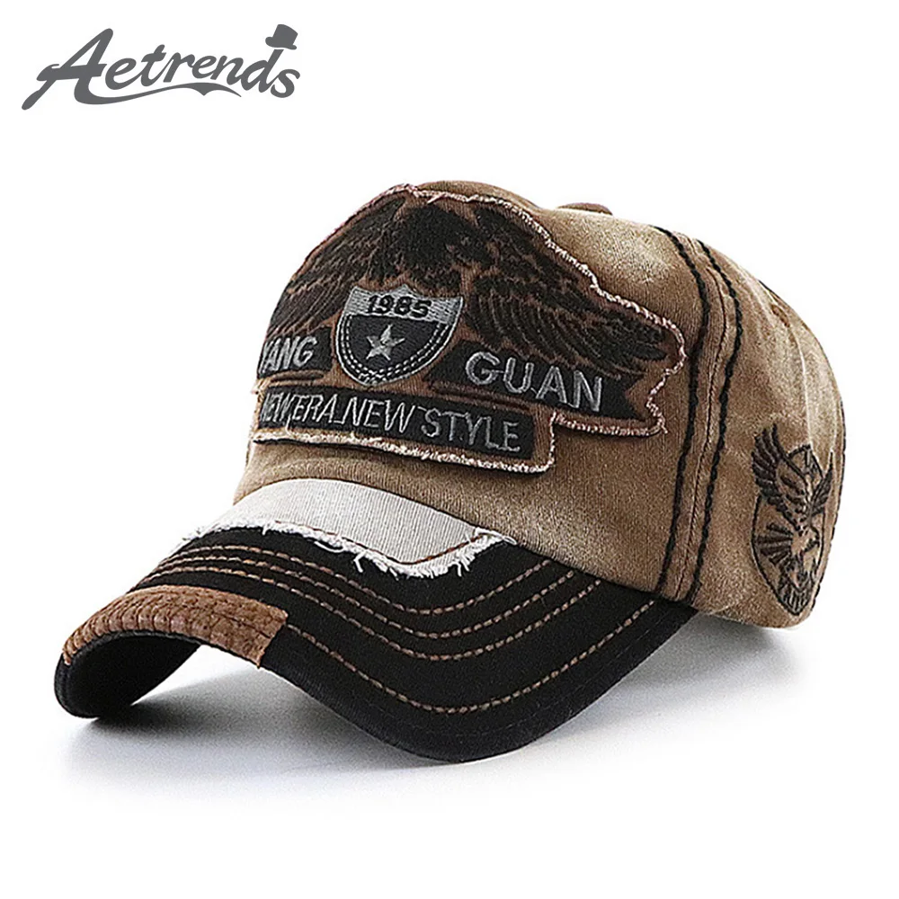 

[AETRENDS] Retro Cotton Embroidery Baseball Cap Men Women Outdoor Sport Trucker Hat Hip Hop Caps Z-9977
