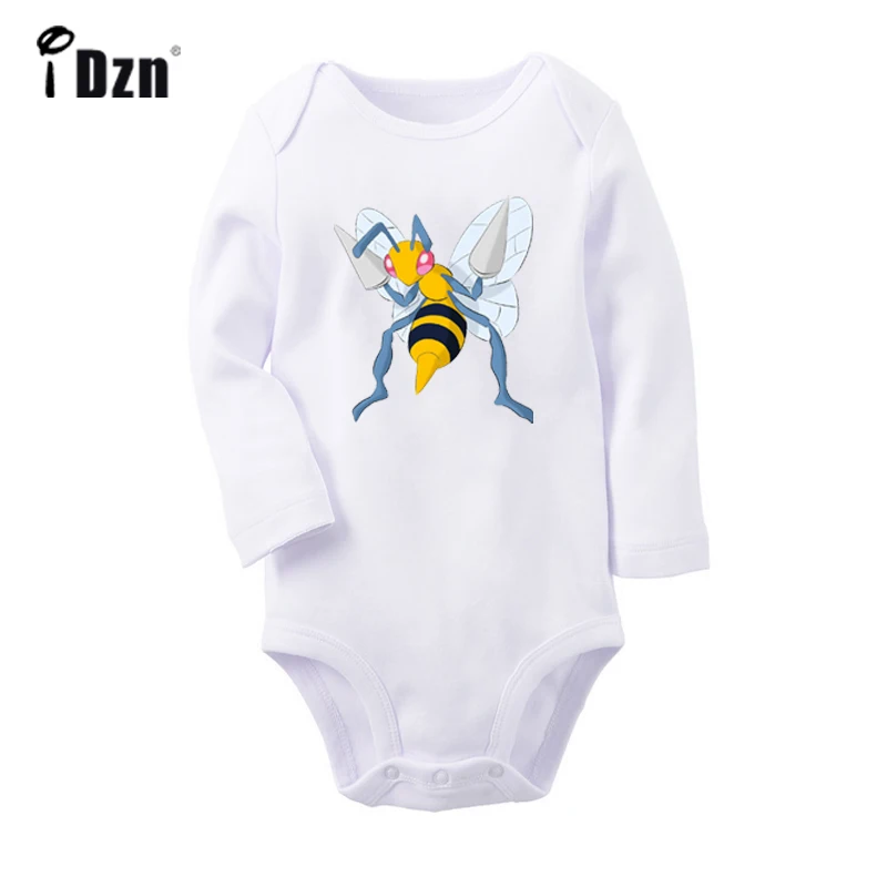 Милый костюм для новорожденных с покемонами, Beedrill Pidgeot Pidgey Venomoth, боди с длинными рукавами для малышей, комбинезон, хлопковая одежда, подарок - Цвет: YbBaby943WC