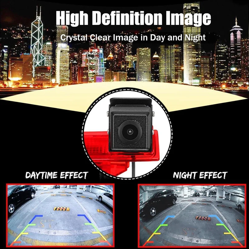 Car Hd Rear View Camera Spare Camera Brake Light for Transporter T5& T6