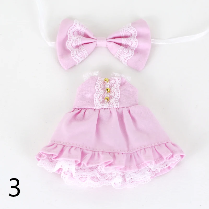 A M0163 children handmade toy 1/8 Doll clothes BJD/SD doll props Accessories colorful Little maid dress 1pcs - Цвет: A